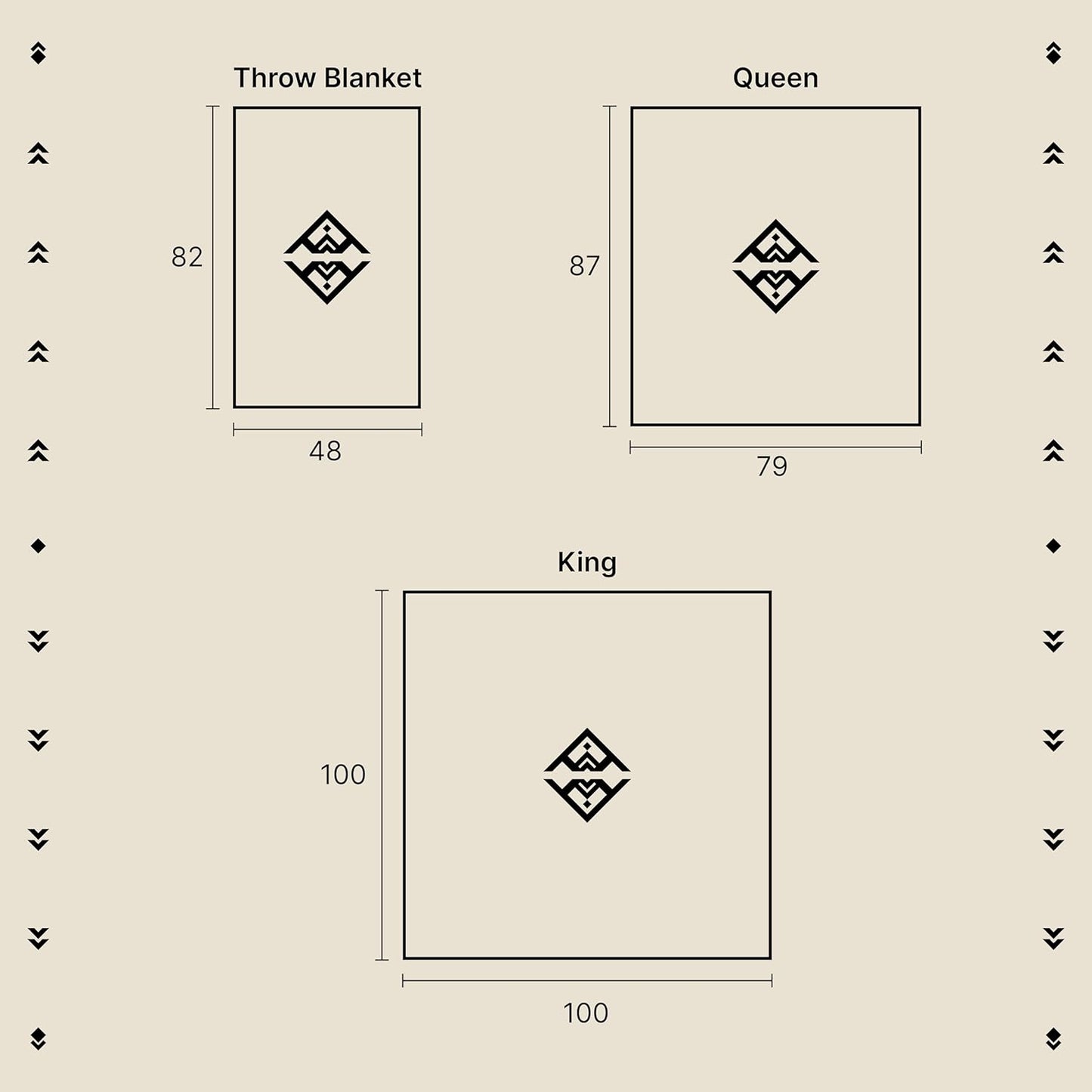 Inca Aztec Throw, Queen, King Blanket | Southwest Indian Navajo Boho Style | Native Cover for Camping, Bedding, Couch, Vanlife | Faux Alpaca, Lightweight, Hypoallergenic (Condor Gray, Throw)