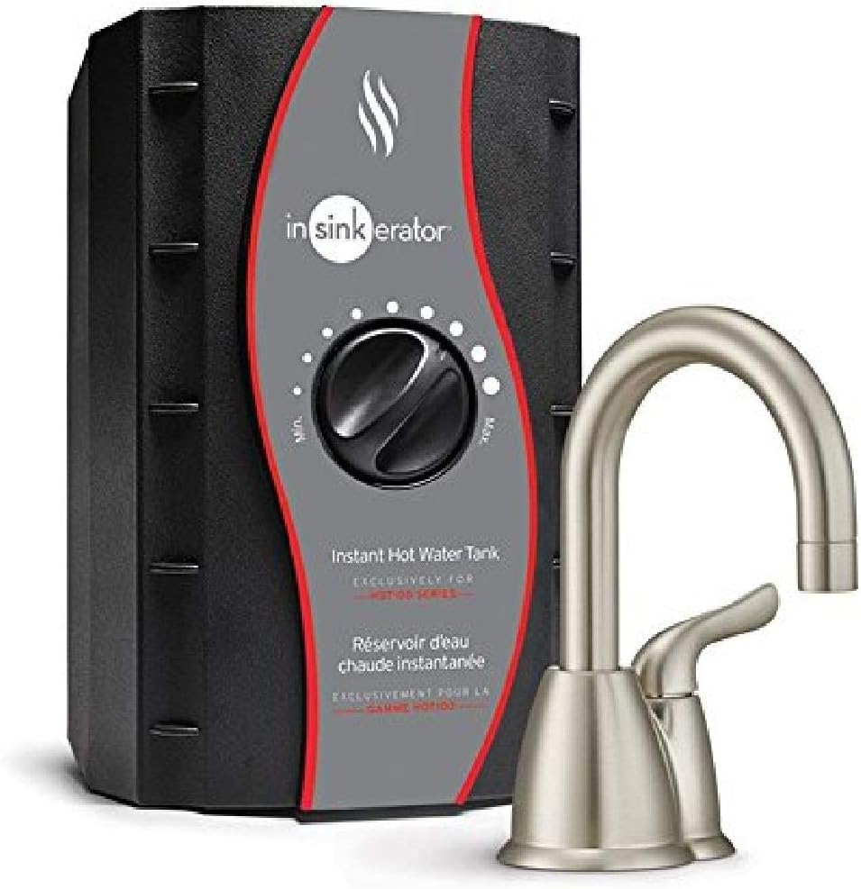 InSinkErator H-HOT150SN-SS Instant Hot Water Dispenser System with Stainless Steel Tank, Satin Nickel