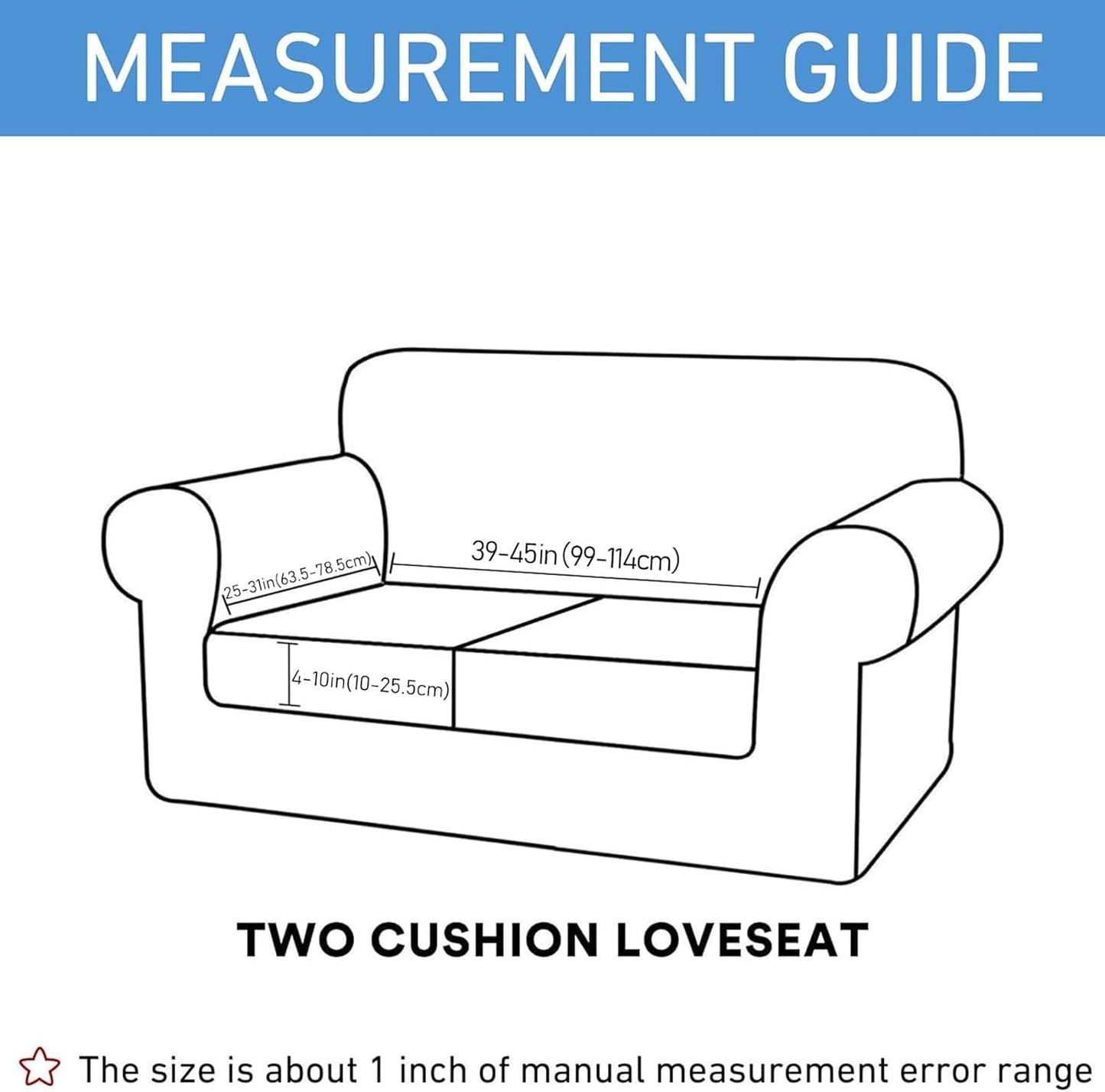 hyha Waterproof Couch Cushion Covers, Stretch Sofa Couch Seat Slipcover for Dog Washable, Non-Slip Waterproof Outdoor Cushion Covers for Patio Furniture Replacement (1 Piece for Medium, Grey)