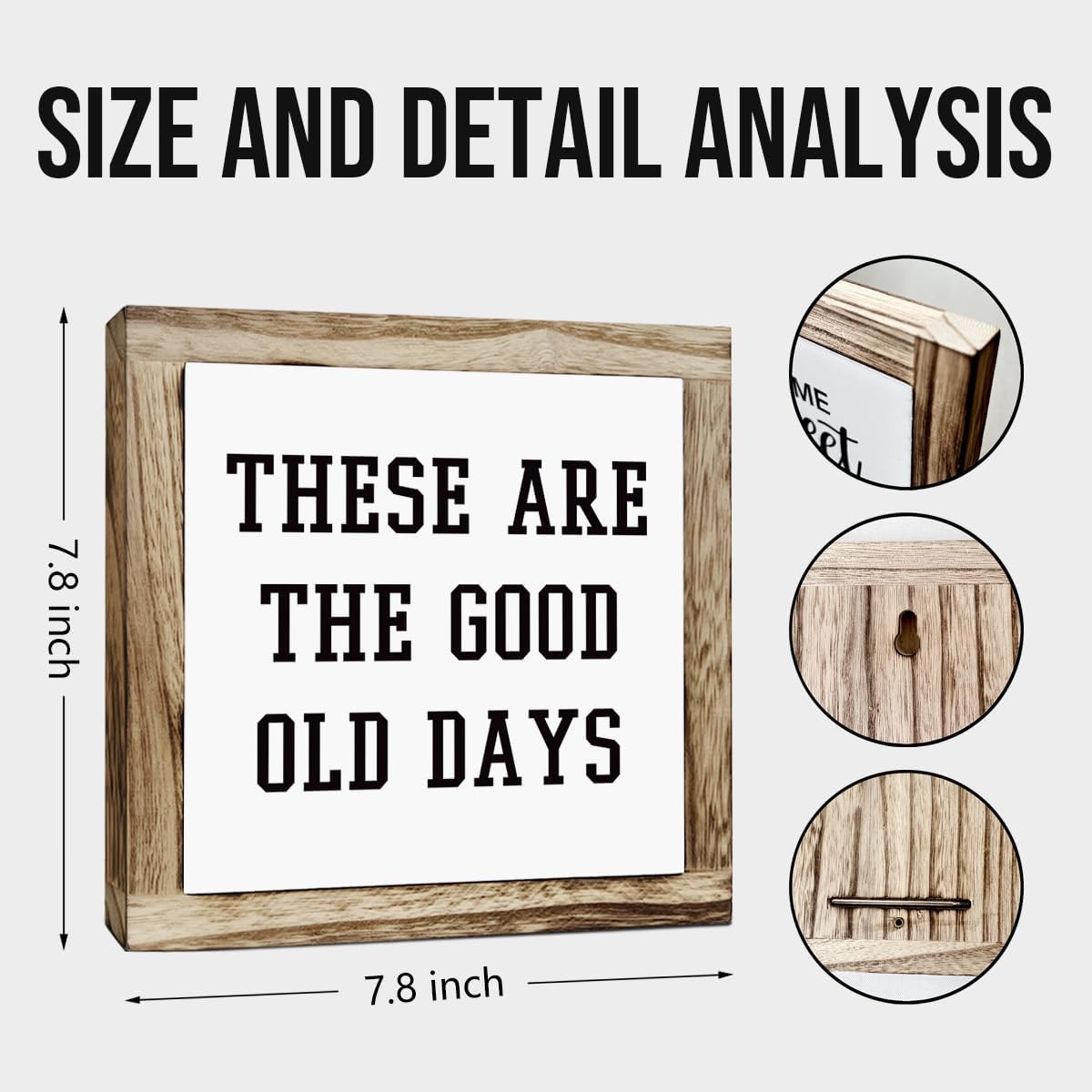 Inspirational Decor, Rustic Wood Sign, These are the Good Old Days Signs, Wooden Plaques Signs Table Decoration, Living Room Family Decor, Home Decorate for Shelf, Office Decorate