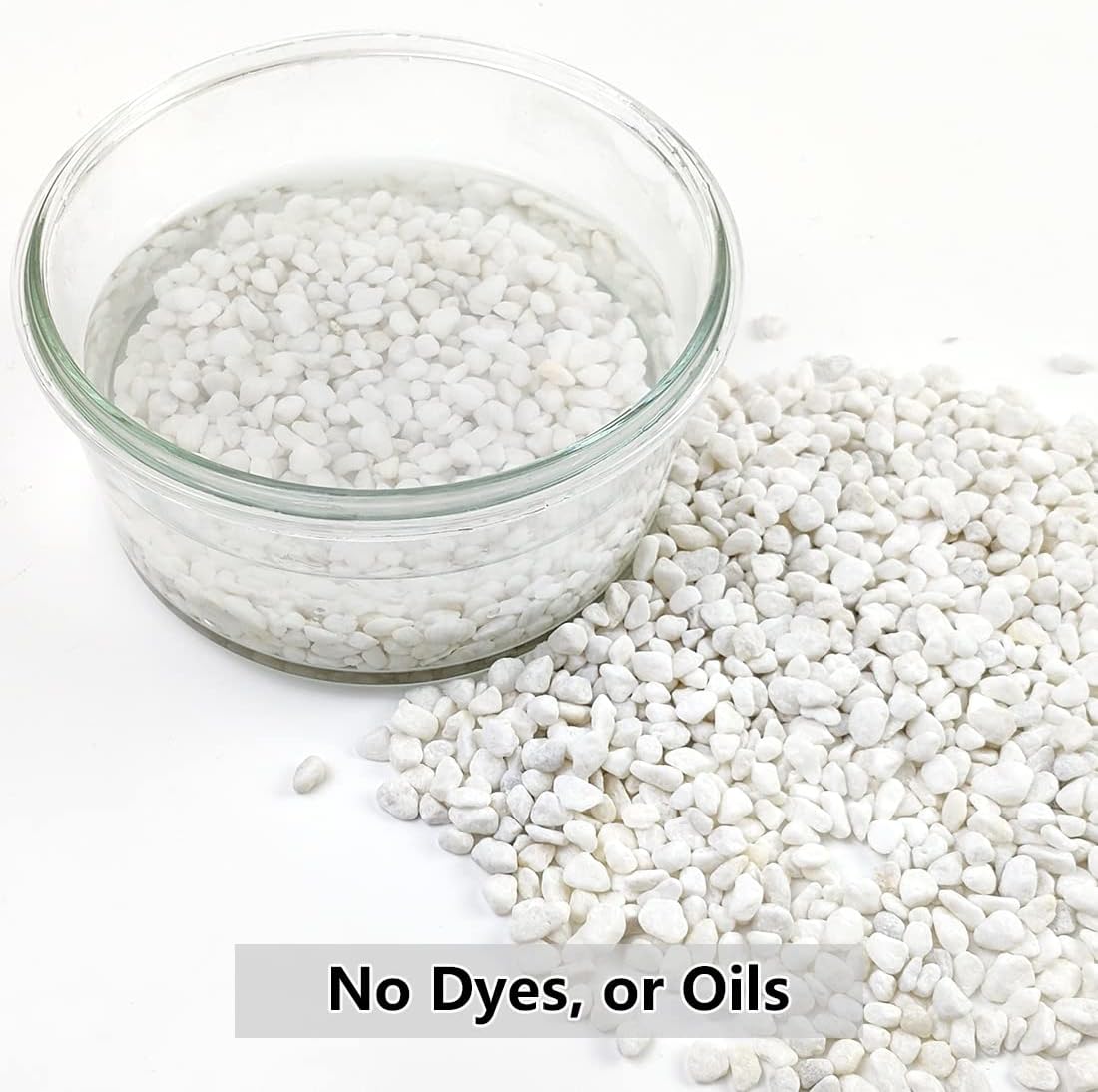 10LB Succulent and Cactus Gravel, 1/5 Inch White Natural Decorative Polished Pebbles for Landscaping, River Rocks for Plants, Vases, Aquariums, Terrarium and Outdoor Gardening