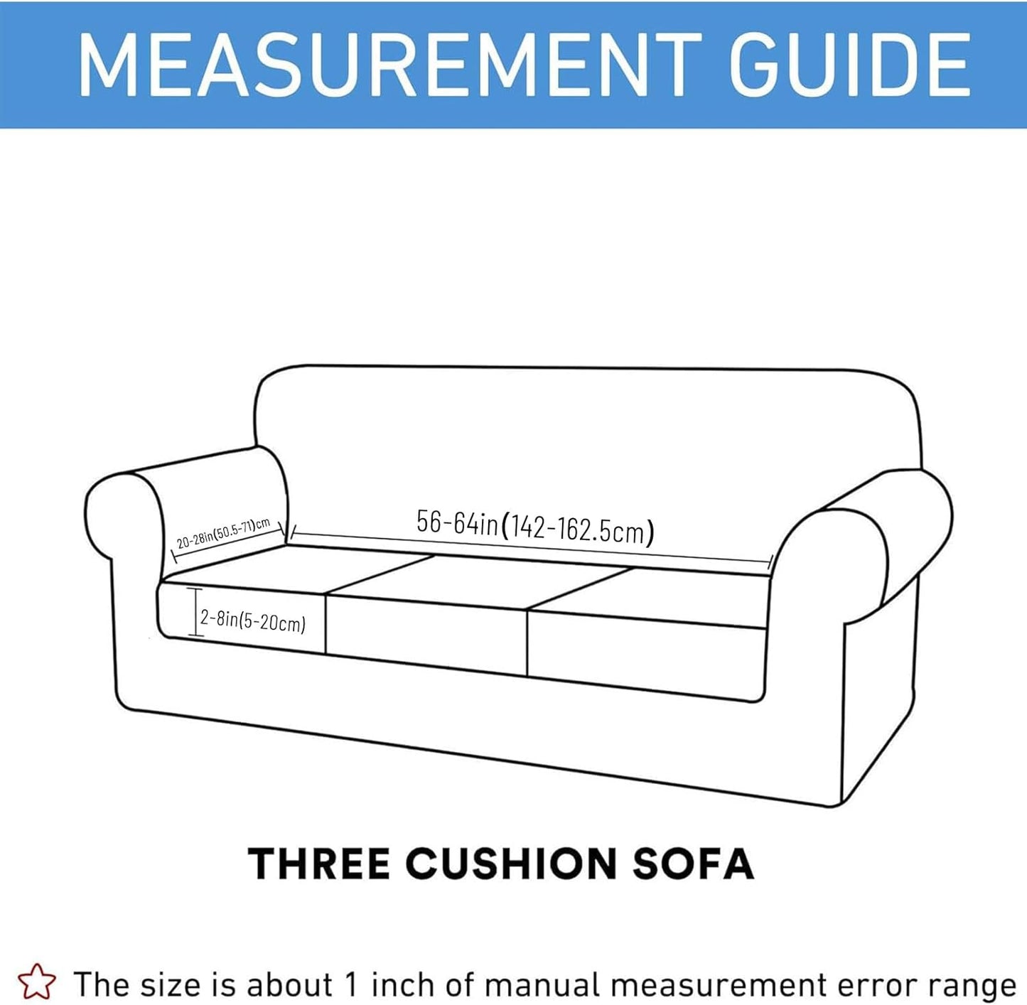 hyha Waterproof Couch Cushion Covers for Pets, Non Slip Sofa Seat Cover for Dogs Washable, Soft Thick Stretch Jacquard Fabric, Sofa Slipcovers with Elastic Bottom (1 Piece for Large, Green)