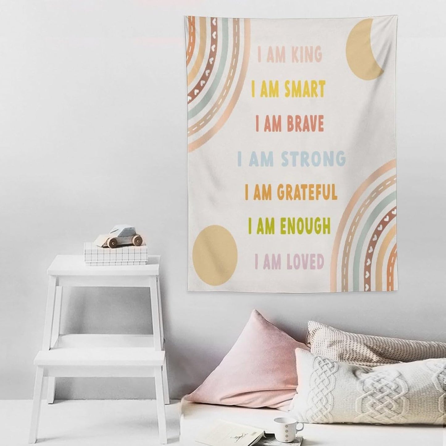 ICMOLYYENLO Boho Plant Aesthetic Tapestry, Abstract Medieval Arch Sun Home Aesthetic Wall Hanging For Bedroom Living Room Dormitory Tapestry 50x60 Inches