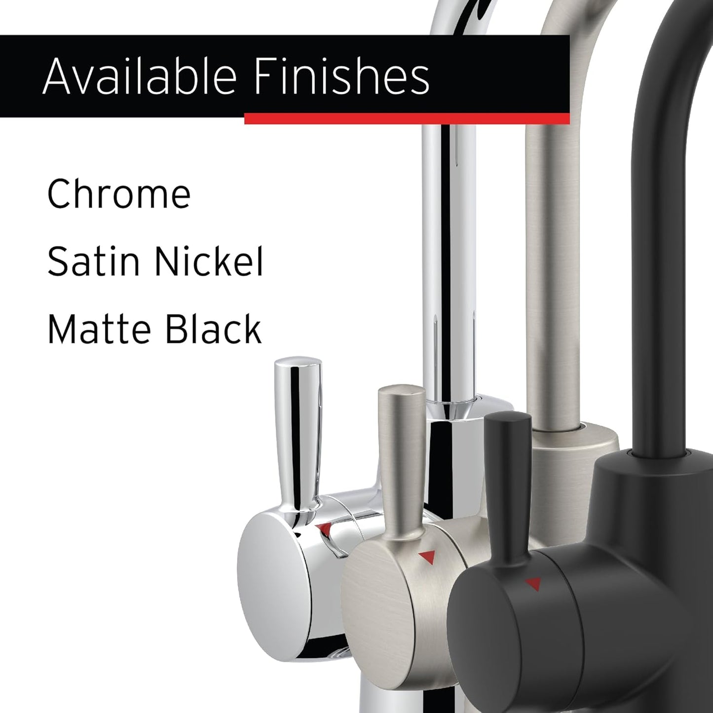 InSinkErator Stainless Steel Tank, HC250MBLK-SS HOT250 System, 2-Handle Drinking Faucet in Matte Black with 2/3-Gallon, Filter-Compatible Instant Hot/Cold Water Dispenser