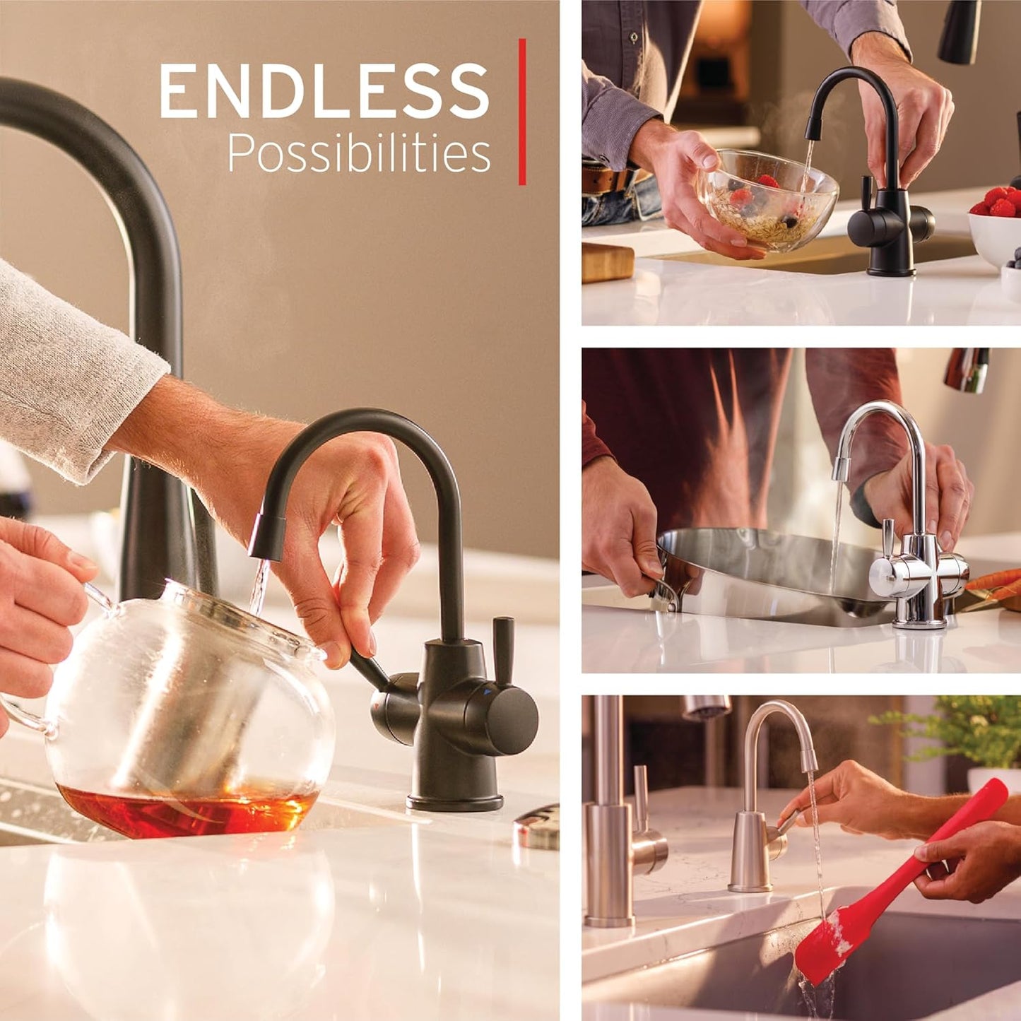 InSinkErator Stainless Steel Tank, H250MBLK-SS HOT250 System, Single-Handle Matte Black Faucet with 2/3-Gallon Instant Hot Water Dispenser