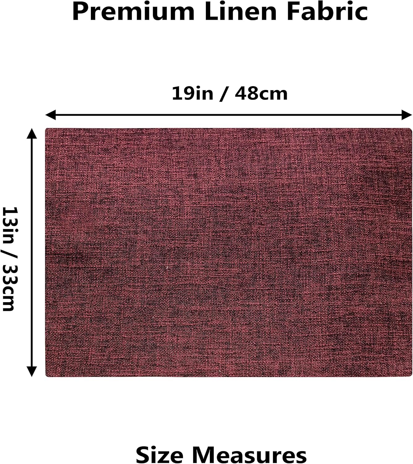 Home Brilliant Red Placemats Set of 4 Cloth Placemat for Holiday Heat Resistant Dining Table Mats Kitchen Washable Place Mats, Wine Red