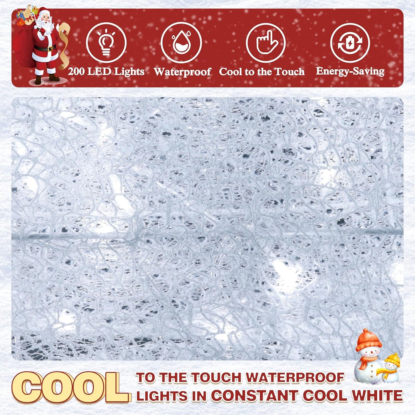 4.5FT Lighted Reindeer Family Set for Christmas Decoration, 3 Pieces Pre-Lit Iridescent Deer Xmas Decor with 200 LED Lights, 3D Glittered Standing Holiday Display for Outdoor, Indoor, White