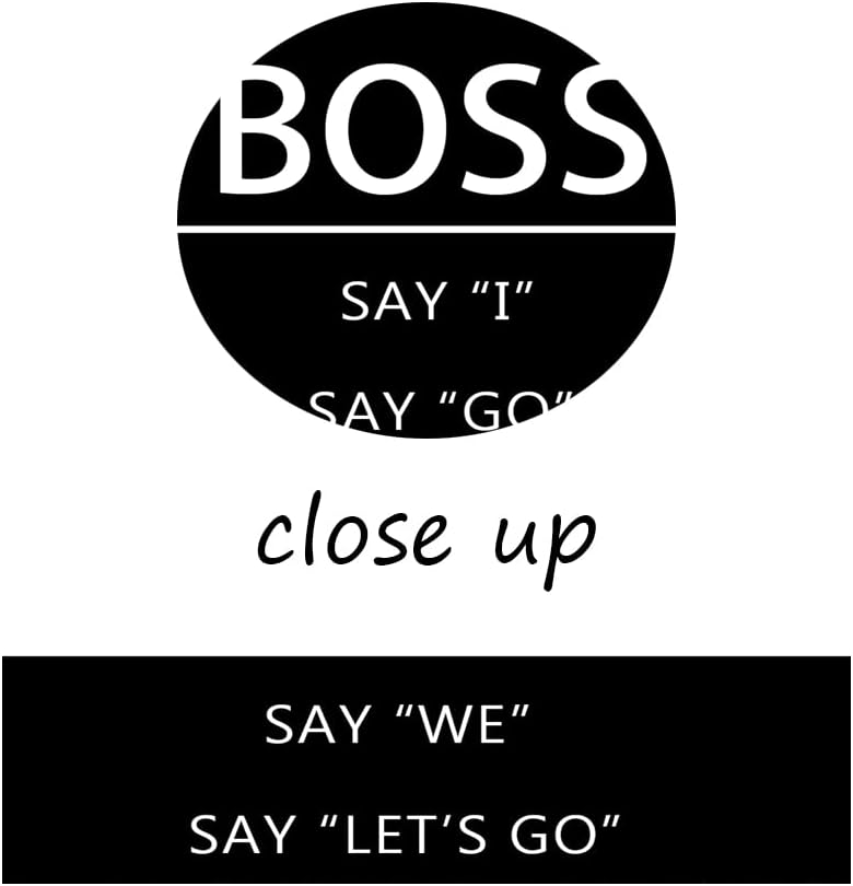 Inspirational Wall Art Boss Leader Difference Black Positive Canvas Poster Painting Prints Wall Pictures for Living Room Office Home Decor Framed Artwork [12''W x 18''H]