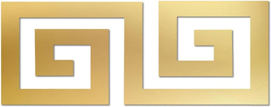 15 Pcs DIY Geometric Shape Acrylic Decorative Mirror Stickers Removable Adhesive Wall Mirror Décor for Living Room Home Background (Gold,3.15 * 7.87inches)