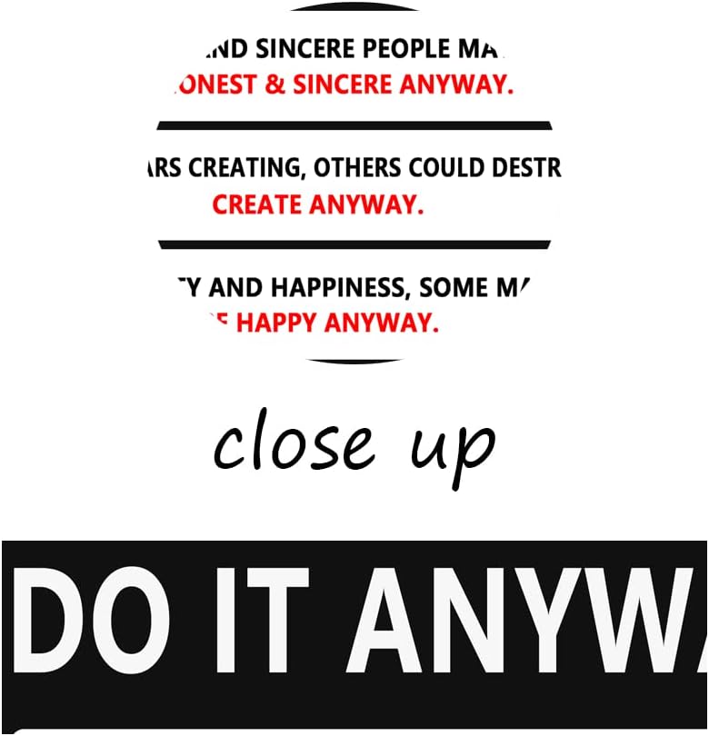 Inspirational Poster Motivational Wall Art Do It Anyway Mother Teresa Quote Canvas Prints Artwork for Office Living Room Modern Home Decor Painting Pictures Stretched and Framed [30''Wx 40''H]