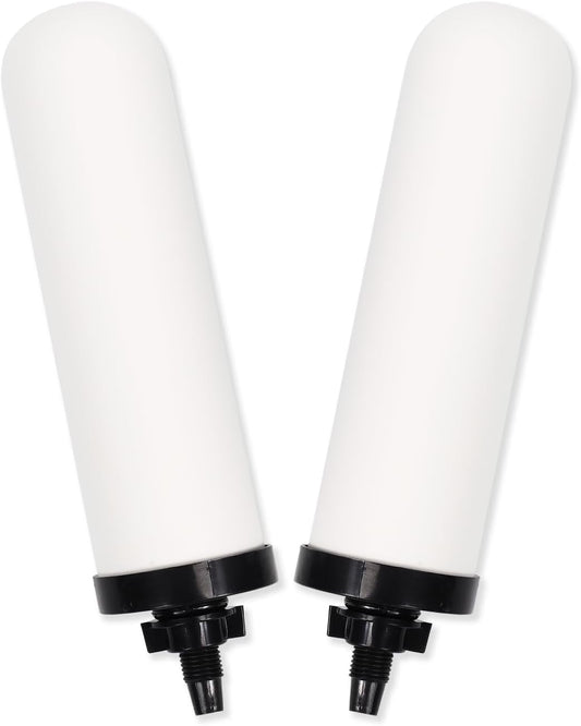 2 Pack 7'' ceramic water filter Candle,7 inch water filter replacement filters with Activated Carbon for Countertop Gravity Water Filter System,Water Cooler Filtration Systems.