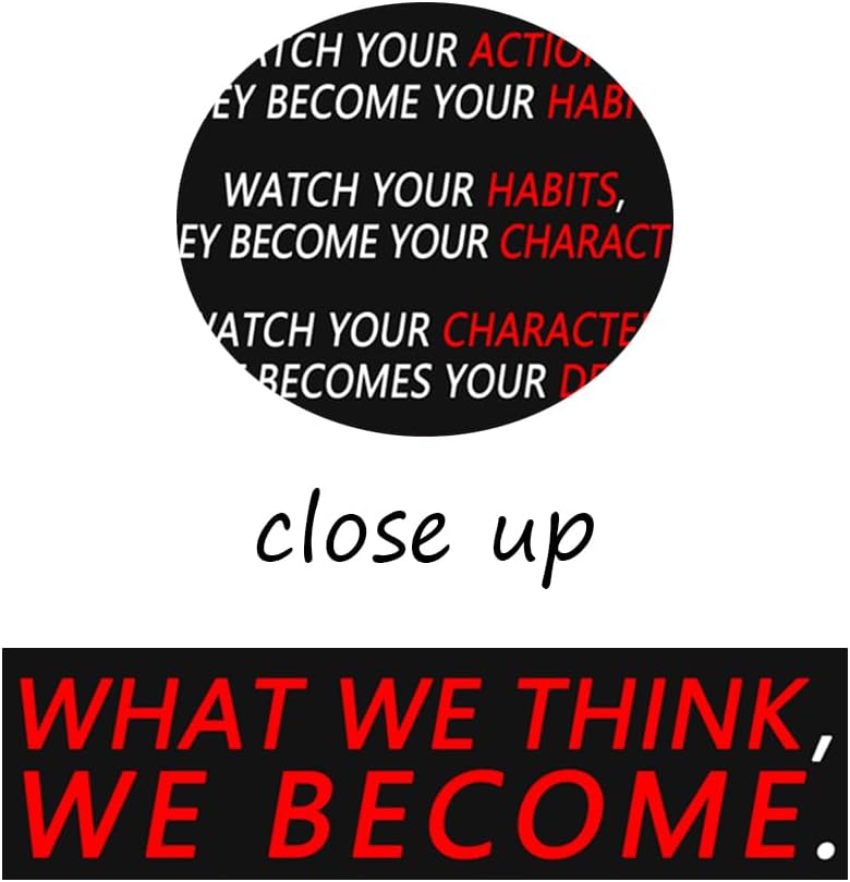 Inspirational Canvas Wall Art Office Wall Decor Watch Your Thoughts Motivational Positive Quotes Canvas Pictures Painting Prints Artwork Classroom Bedroom Home Decor Wood Framed [18''Wx 24''H]