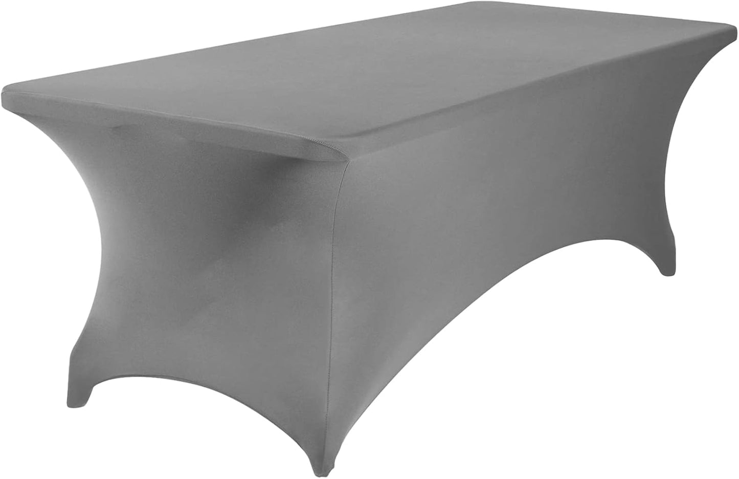 4Pack Spandex Waterproof Table Covers 8ft，Spandex 8ft Waterproof Table Cover for Party,Wedding, Banquet, and Events(Gary)