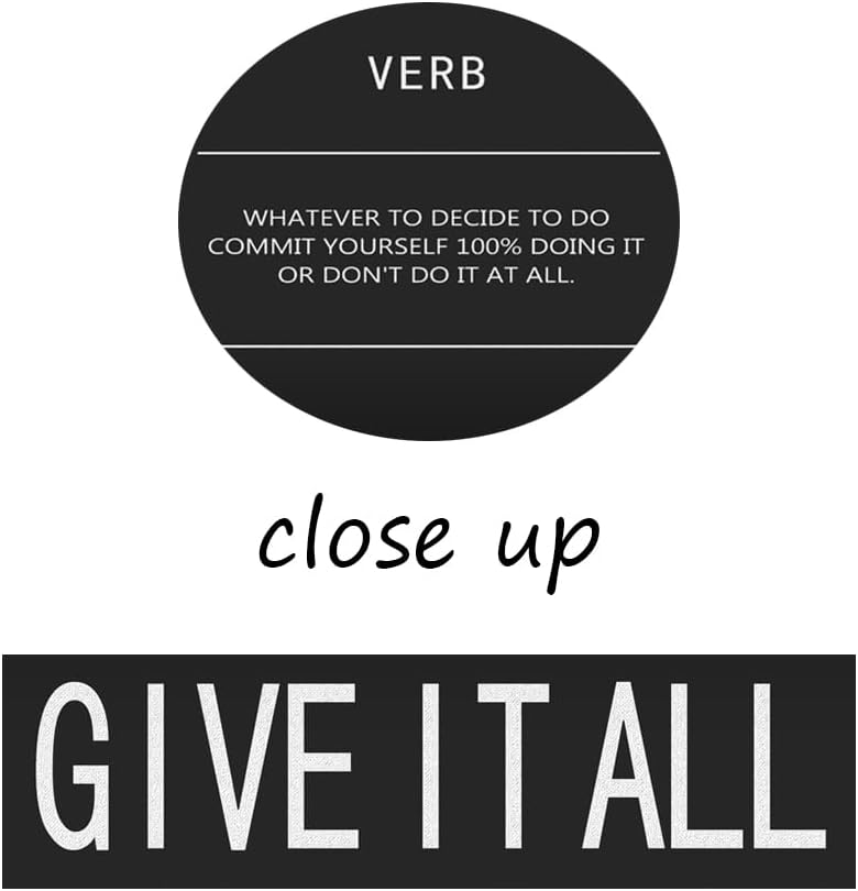 Inspirational Wall Art Give It All Verb Poster Motivational Poster 1 Pieces Canvas Prints Artwork for Office Gym Modern Home Wall Decor Painting Pictures Stretched and Framed Ready to Hang[24" W x 36"