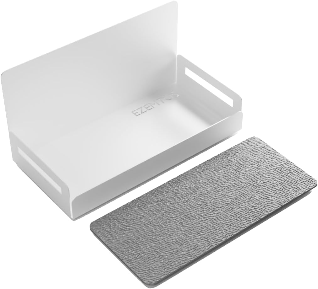 2-Pack Magnet Spice Rack For Refrigerator, White Magnetic Shelves for Classroom, 6" Deep Magnetic Shelf for Fridge Kitchen and Garage Tools Organizing, Heavy Duty 20LB Capacity