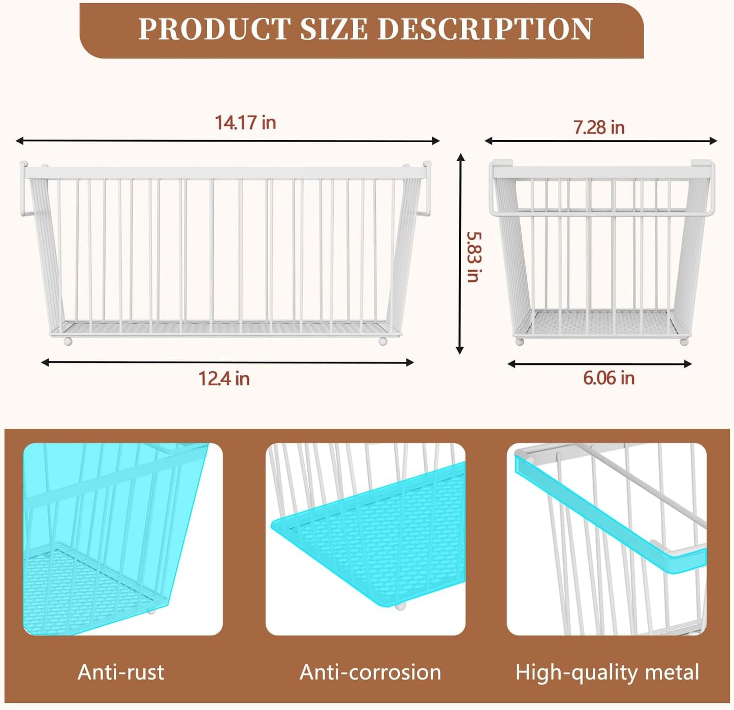 5 Pack Stackable Deep Freezer Organizer Bins ，Upgraded Bottom Leak-Proof net，Encryption and Hardening ， Freezer Organizer Bins for 5 to 7 Cu.FT Small Chest Freezer， Easy Get Bottom Foods