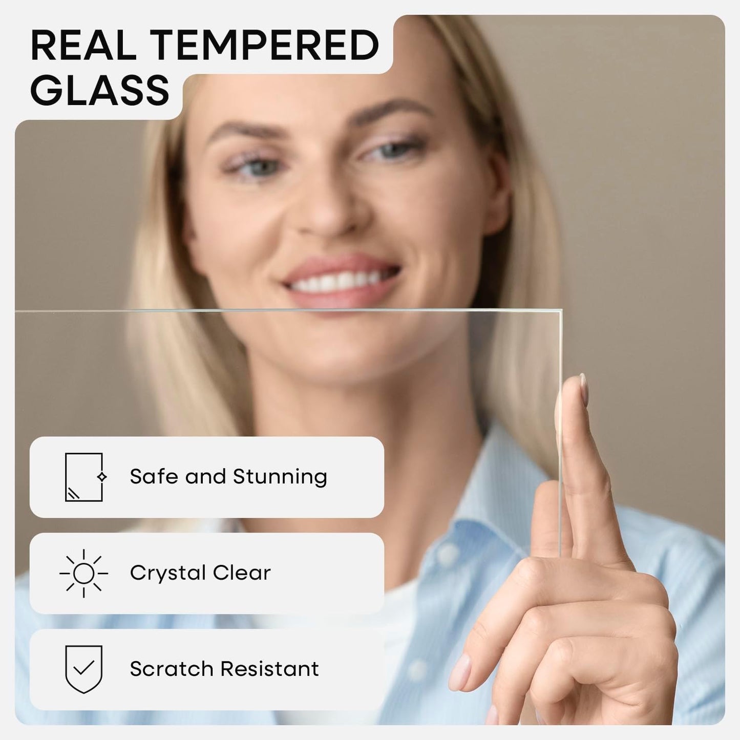 Homeforia Wood Poster Frame 27x40, High End Natural Oak 27 x 40 Large Picture Frame with Mat 24 by 36, 27x40 Light Wooden Frames Matted to 24x36, 40x27 Movie Frames, Tempered Glass, Wall Kit, Set of 1