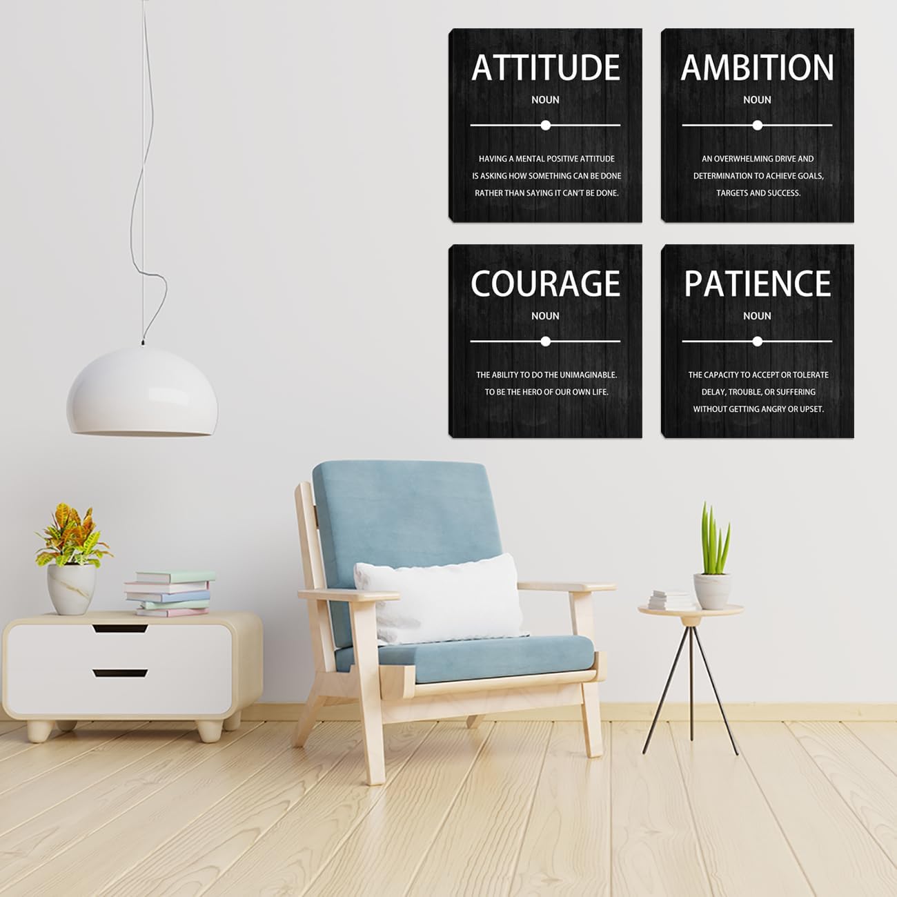 Inspirational Quotes Wall Decor - Motivational Office & Living Room Wall Art - Framed 12'X12'