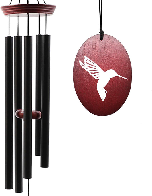 Hummingbird Wind Chimes – 33" Outdoor Tuned Melody Wind Chime, Soothing Memorial Gift for Mom & Grandma, Weather-Resistant Metal Chimes for Garden, Patio, Yard & Home Décor