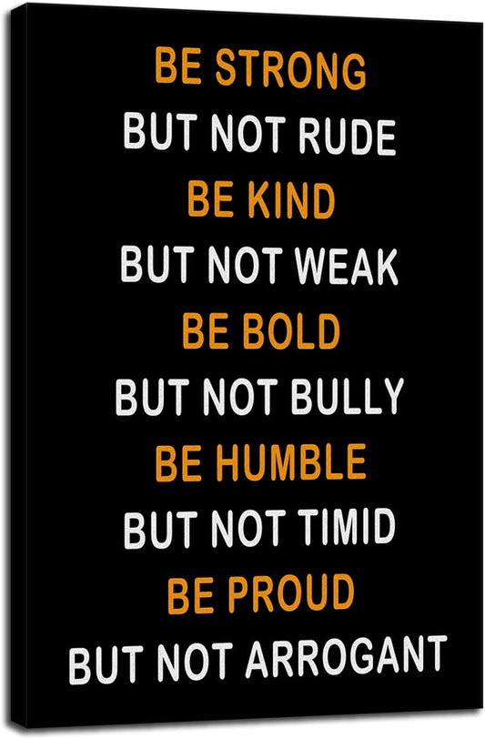 Inspirational Wall Art Office Decor Motivational Posters Prints on Canvas Inspiring Entrepreneur Positive Quotes Pictures Prints Artwork Modern Home Living Room Shcool Decor Framed [12''Wx 18''H]