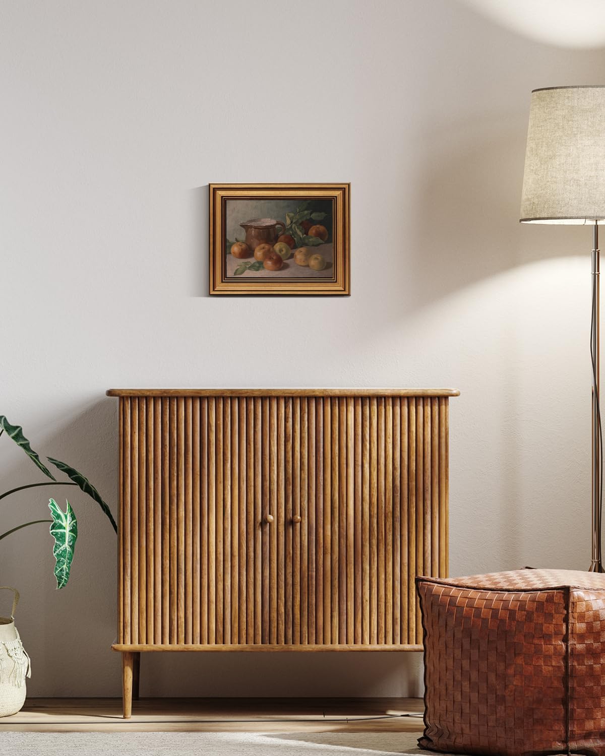 HUARCEY Gold Framed Vintage Wall Art for Living Room Harvest Apples Still Life Oil Painting Artwork Shelf Decor Abstract Picture Canvas Print Farmhouse Fruit Wall Decor Bedroom Kitchen Bathroom 8"x10"