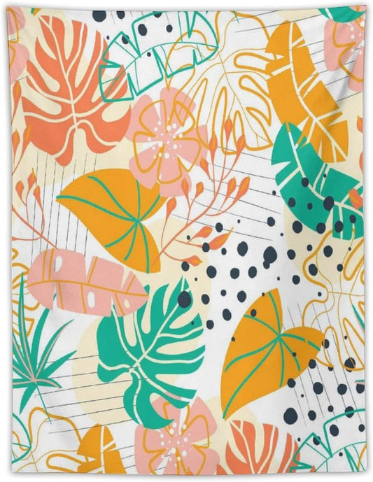 ICMOLYYENLO Tropical Palm Leaves Wall Tapestry, Wall Art for Room Decoration Beautiful Wall Hanging for Bedroom Living Room Dormitory Apartment 30x40 Inch