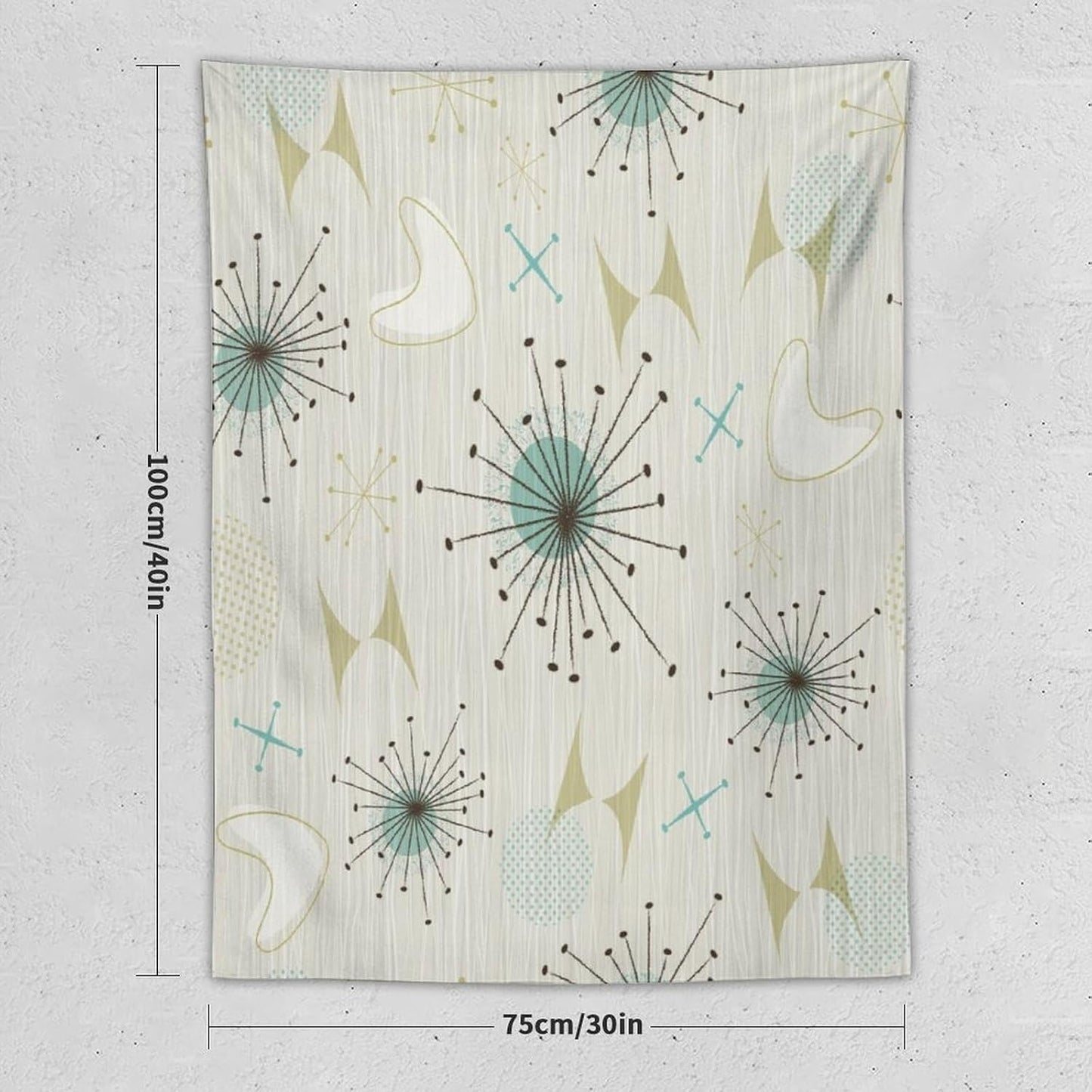 ICMOLYYENLO Boho Medieval Cat Tapestry, Abstract Atomic Starburst Geometric Aesthetic Art Wall Hanging For Bedroom Living Room Dormitory 50x60 Inches