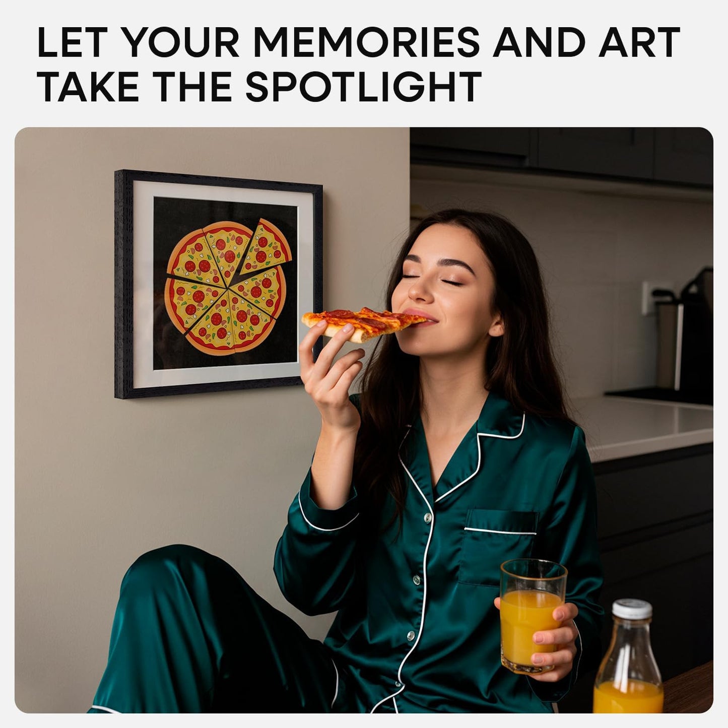 Homeforia 11x11 Black Wood Frame, High-End Oak 11 x 11 Square Picture Frames with Mat 9 by 9 inch Photo, 11by11 Wooden Frame Matted to 9x9 Art, Wall Hanging Frames, Tempered Glass, Wall Kit, Set of 1