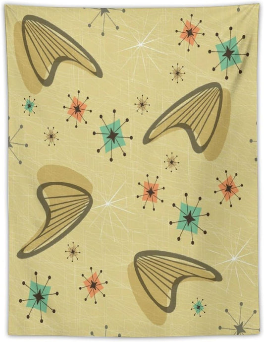 ICMOLYYENLO Boho Medieval Cat Tapestry, Abstract Atomic Starburst Geometric Aesthetic Art Wall Hanging For Bedroom Living Room Dormitory 30x40 Inches