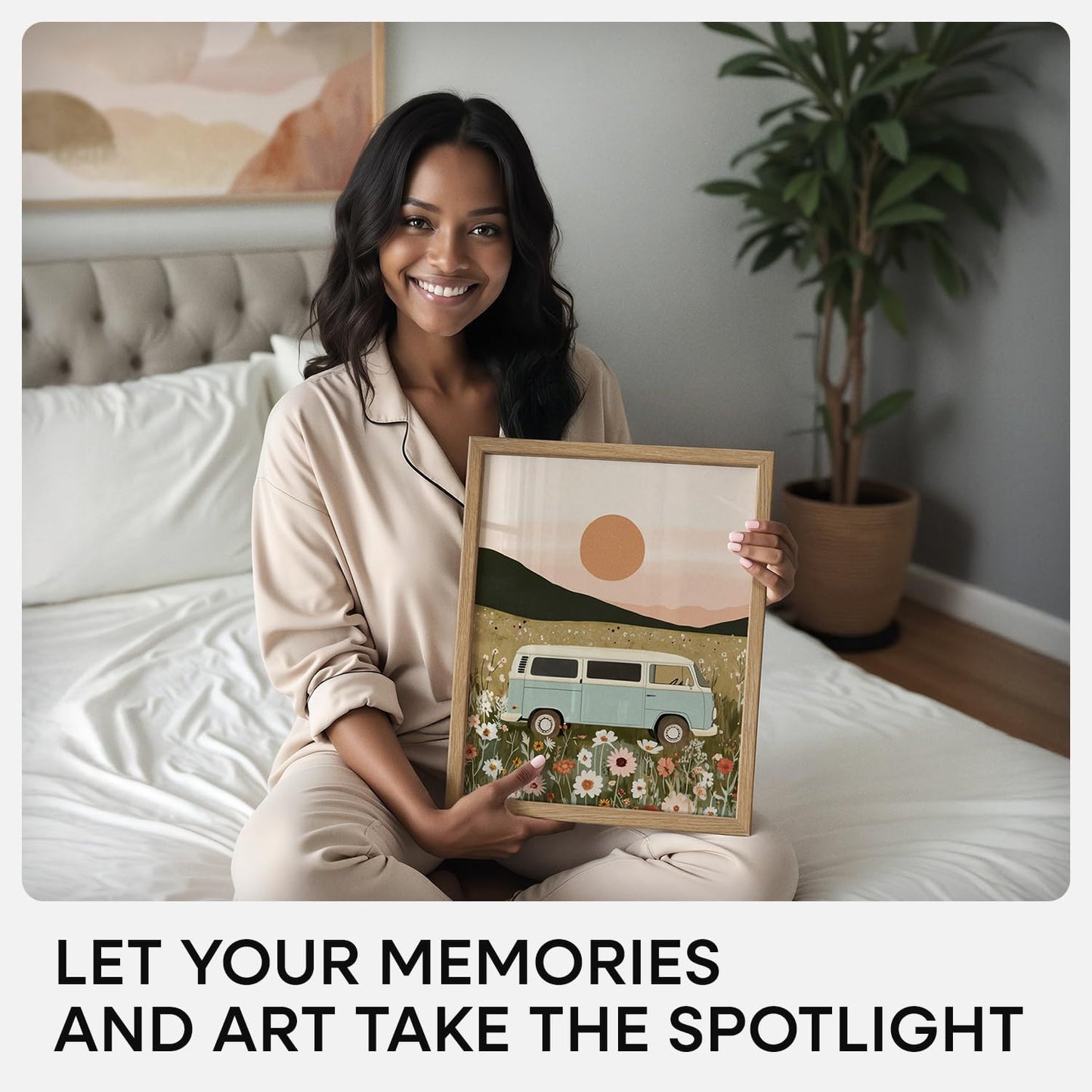 Homeforia 11x14 Picture Frame Wood, High End Natural Oak 11x14 Light Wooden Poster Frames with Mat 8x10, 11 x 14 Frames Matted to 8 x 10 Photo, 14x11 Hanging Frames, Tempered Glass, Wall Kit, Set of 1