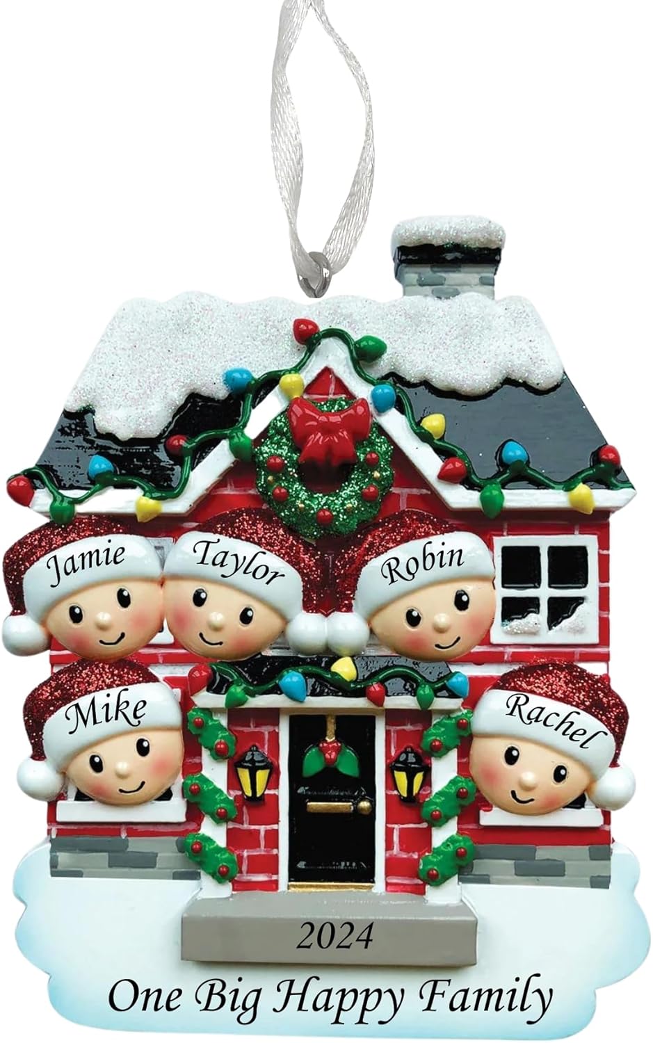 2025 Family Christmas Ornament – Personalized Ornament for Families – Custom Family Ornament – Holiday Tree Decoration Keepsake Gift (Family of 5)