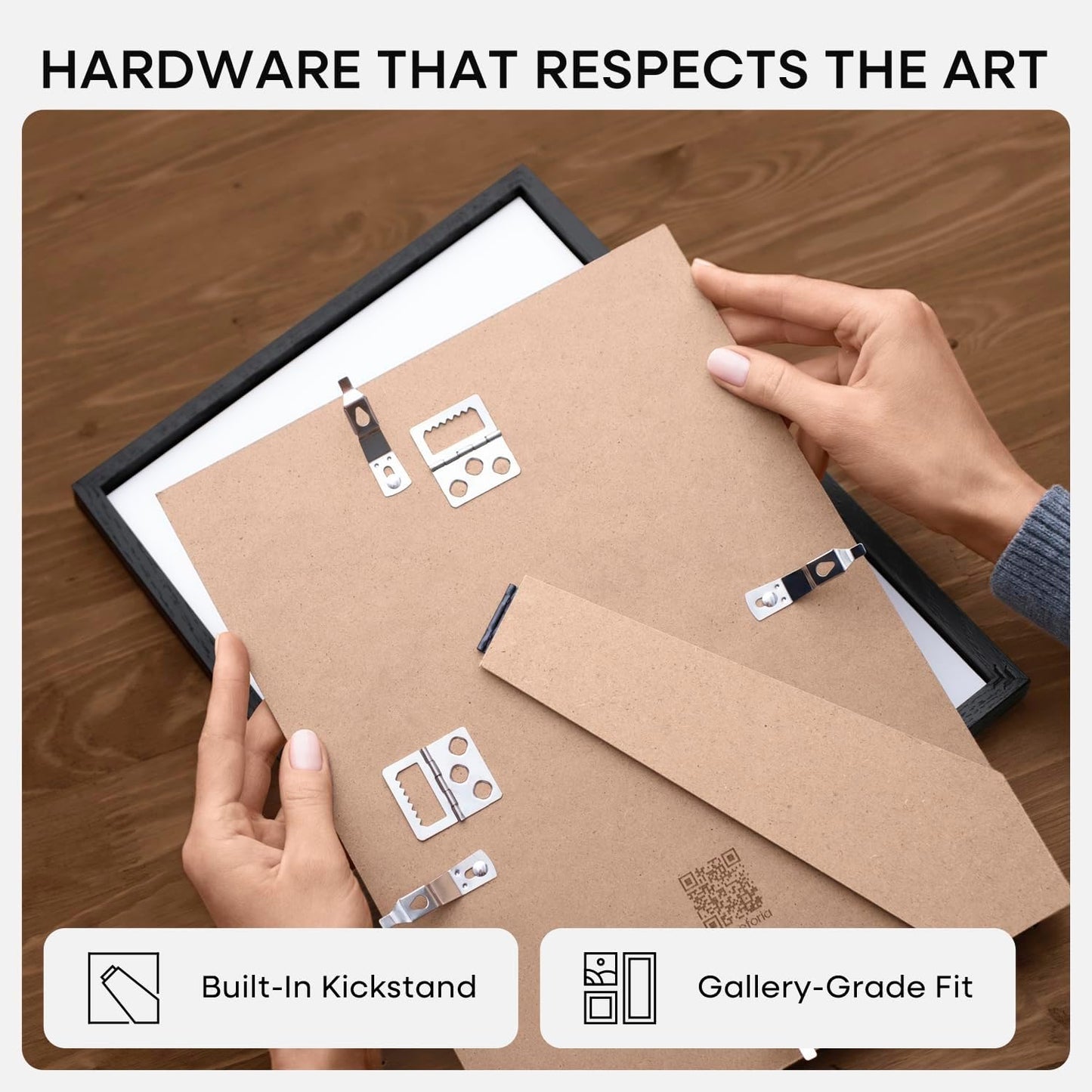 Homeforia 4x6 Picture Frame Black Wood, High End Oak 4by6 Black Wooden Frames with Mat 3x5 Print, 4 x 6 Frame Matted to 3 x 5 inch Photo, 6x4 Wall or Tabletop Frame, Tempered Glass, Wall Kit, Set of 1