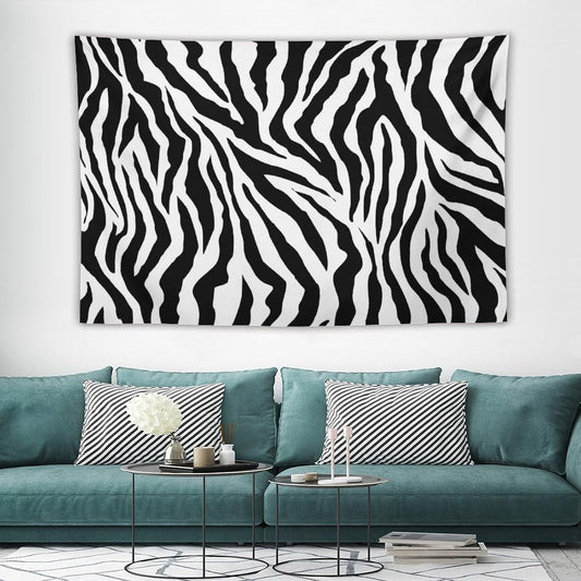 HZOHNAGO Zebra Print Tapestry Nature Wild Animals Black and White Stripe Printed Wall Tapestry Painting Wall Hanging for Bedroom Living Room Dorm 60" W x 40" H
