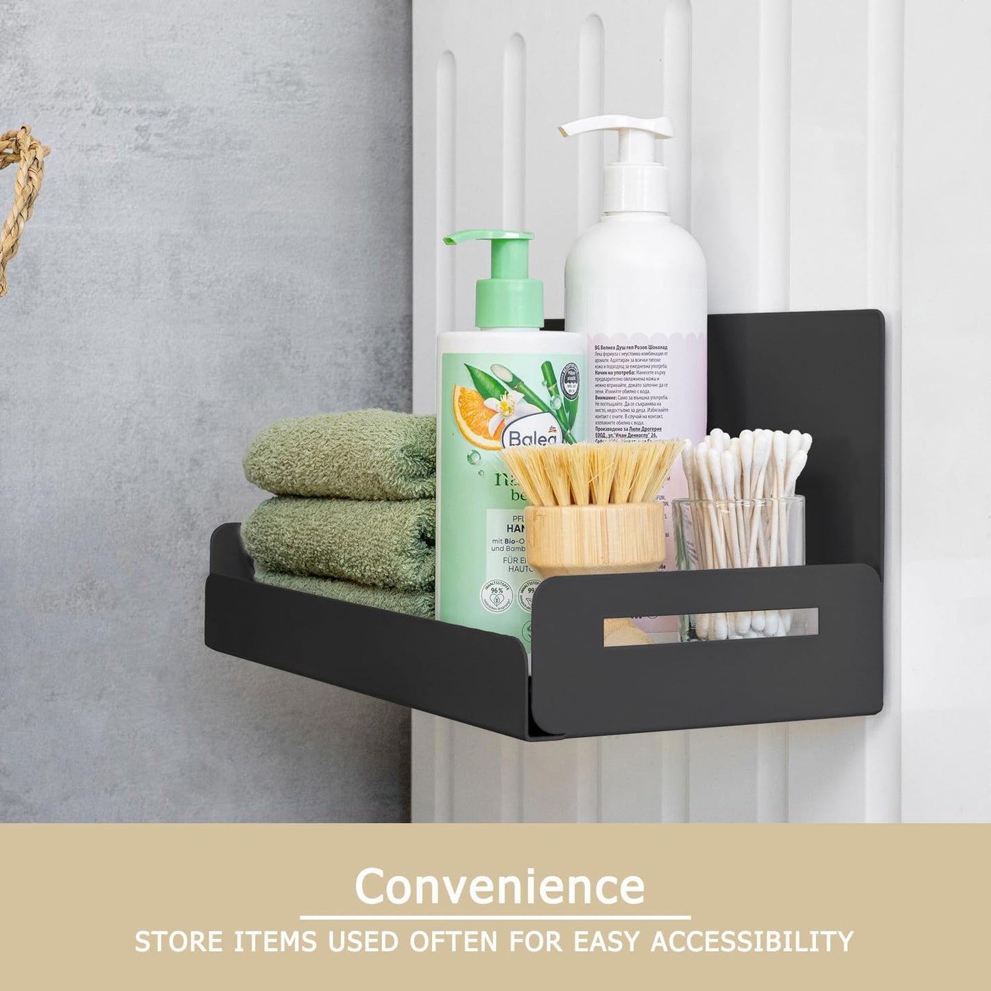 2-Pack Magnetic Spice Rack for Refrigerator and Microwave - Portable 6" Deep Magnetic Shelves for Classroom Kitchen Garage - Strong Magnetic Hold, Metallic Gray, Max 20LB Capacity