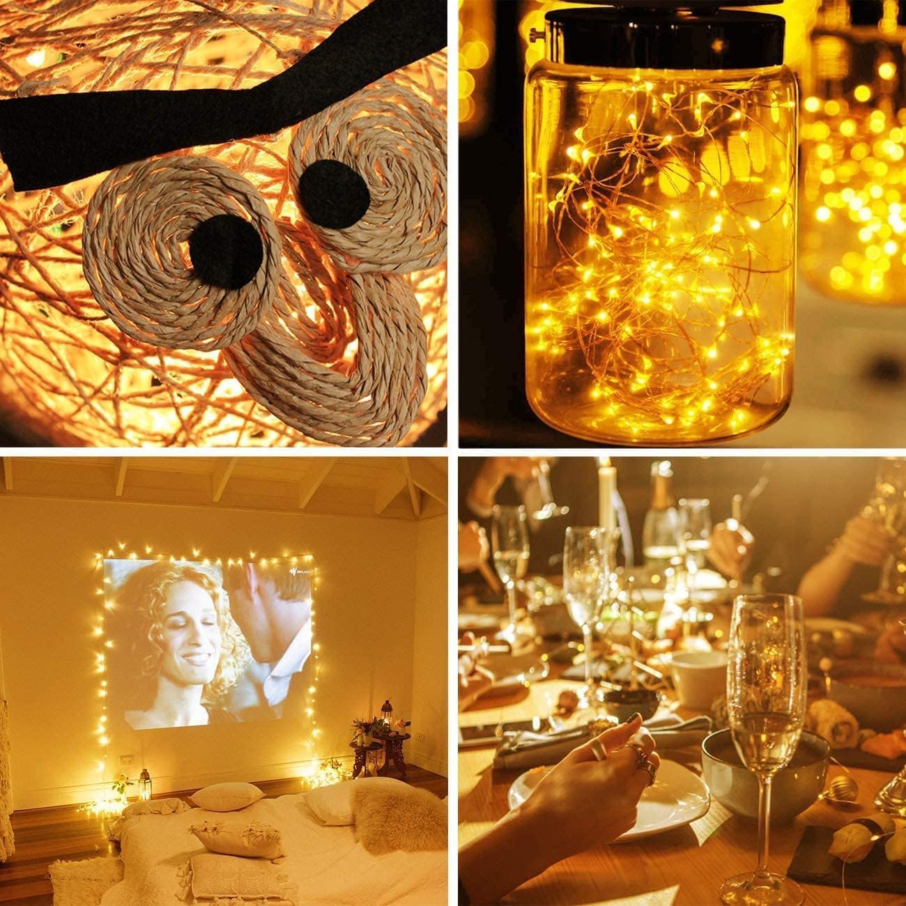 6 Pack Fairy Lights Battery Operated String Lights 7ft 20 LED Mini Twinkle Lights Silver Wire Lights for DIY Crafts Mason Jars Centerpiece Table Wedding Party Christmas Decor, Warm White & Cool White