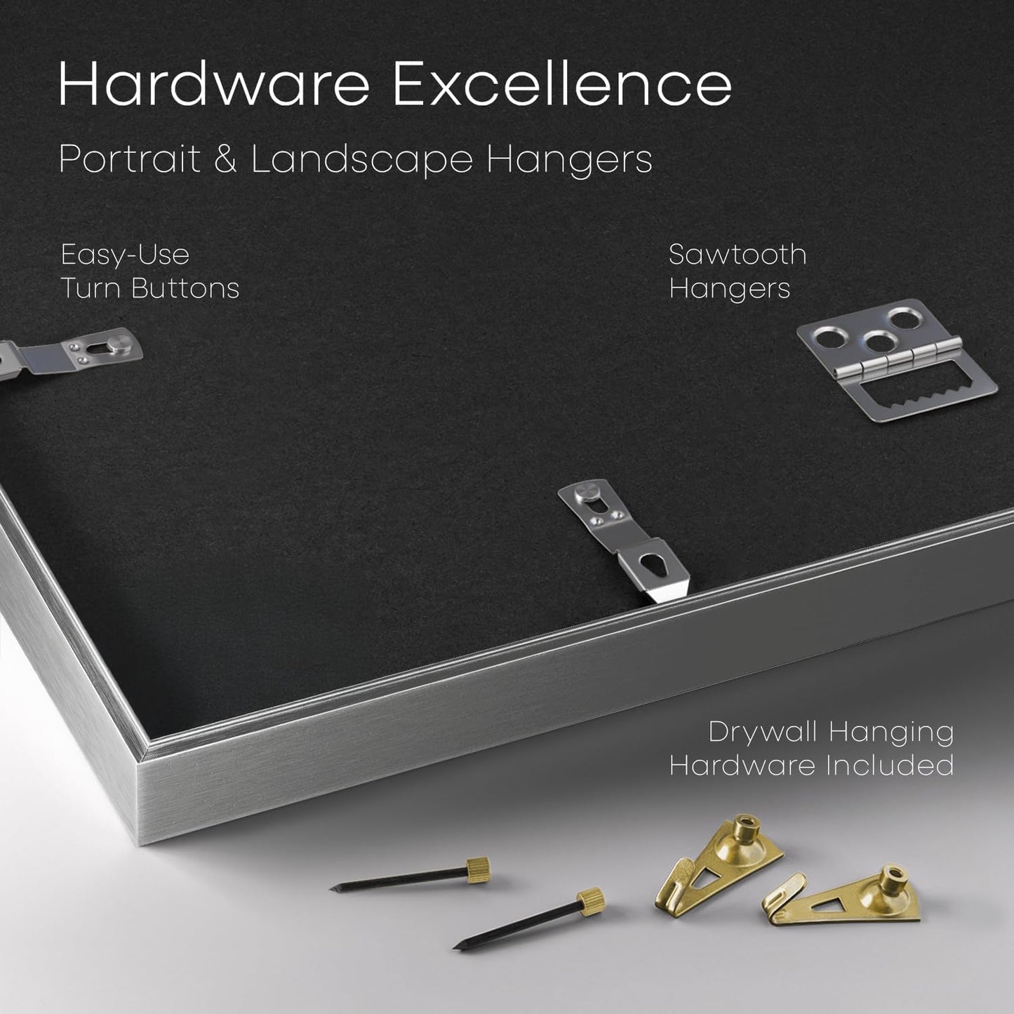 Homeforia 4x9 Business License Frame, High End Metal 4 x 9 Silver Certificate Frame with Real Glass, 9x4 Document Frames for Wall or Tabletop, 4 by 9 Picture Frames, Tempered Glass, Wall Kit, Set of 1