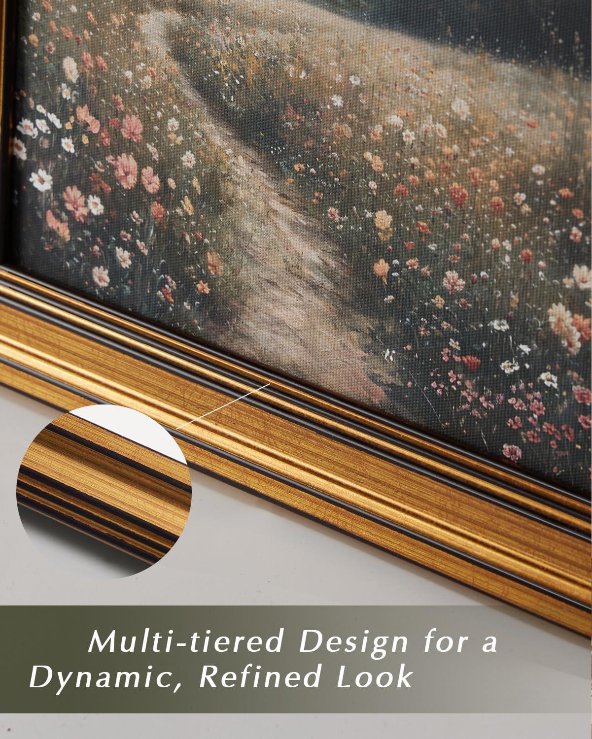 HUARCEY Gold Framed Vintage Wall Art for Living Room, Animals Painting Prints Large Decor for Kitchen, Aesthetic Bedroom Wall Art Decor, Christmas Gifts for Friends or Family (Seven Cranes 24"x36")