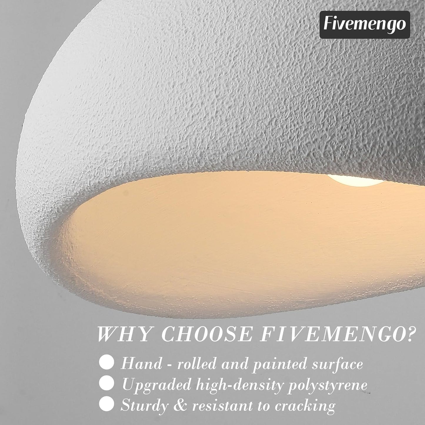 19.7in Wabi Sabi Pendant Lights Kitchen Island Lighting Fixture Ceiling Mount White Modern Japanese Lamp Japandi Chandelier for Dining Living Room Hallway Bedroom Restaurant Hanging Lamp