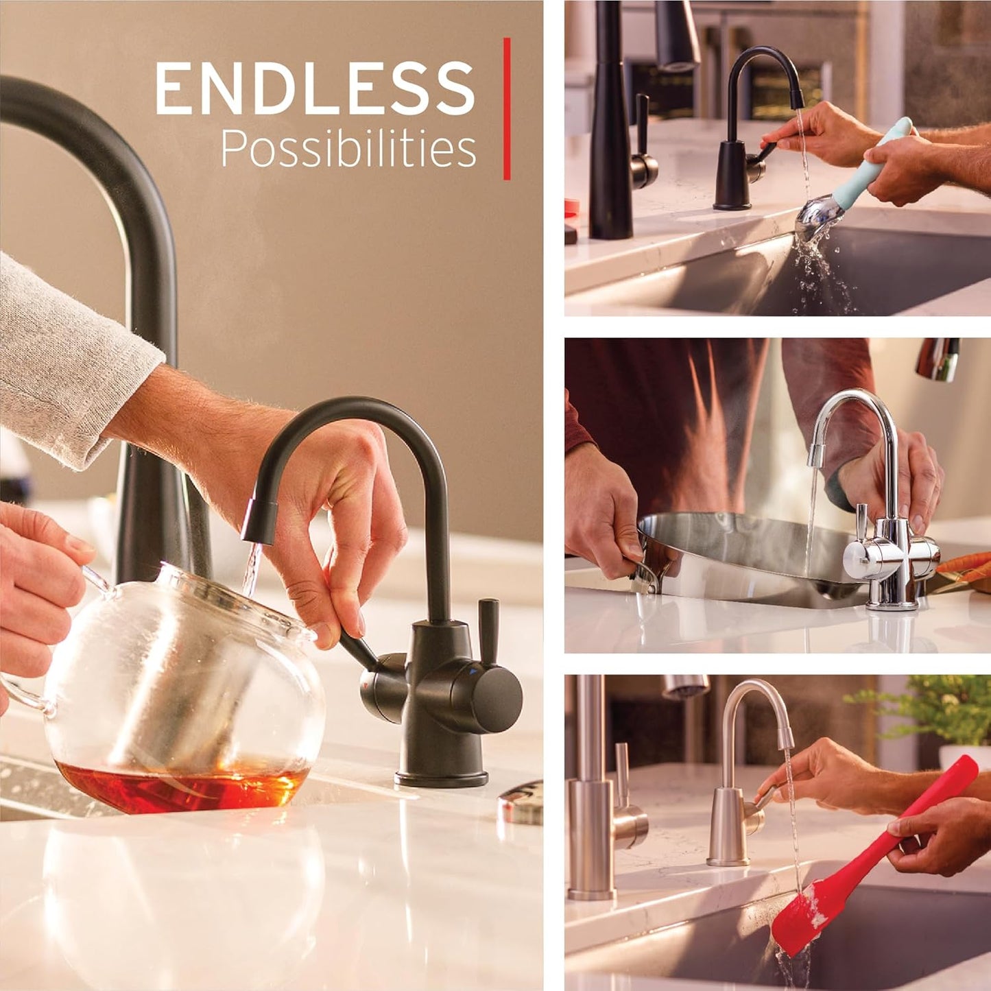 InSinkErator Stainless Steel Tank, HC250MBLK-SS HOT250 System & F-2000S Premium Under Sink Water Filtration System for Instant Hot and Cold Water Dispenser System