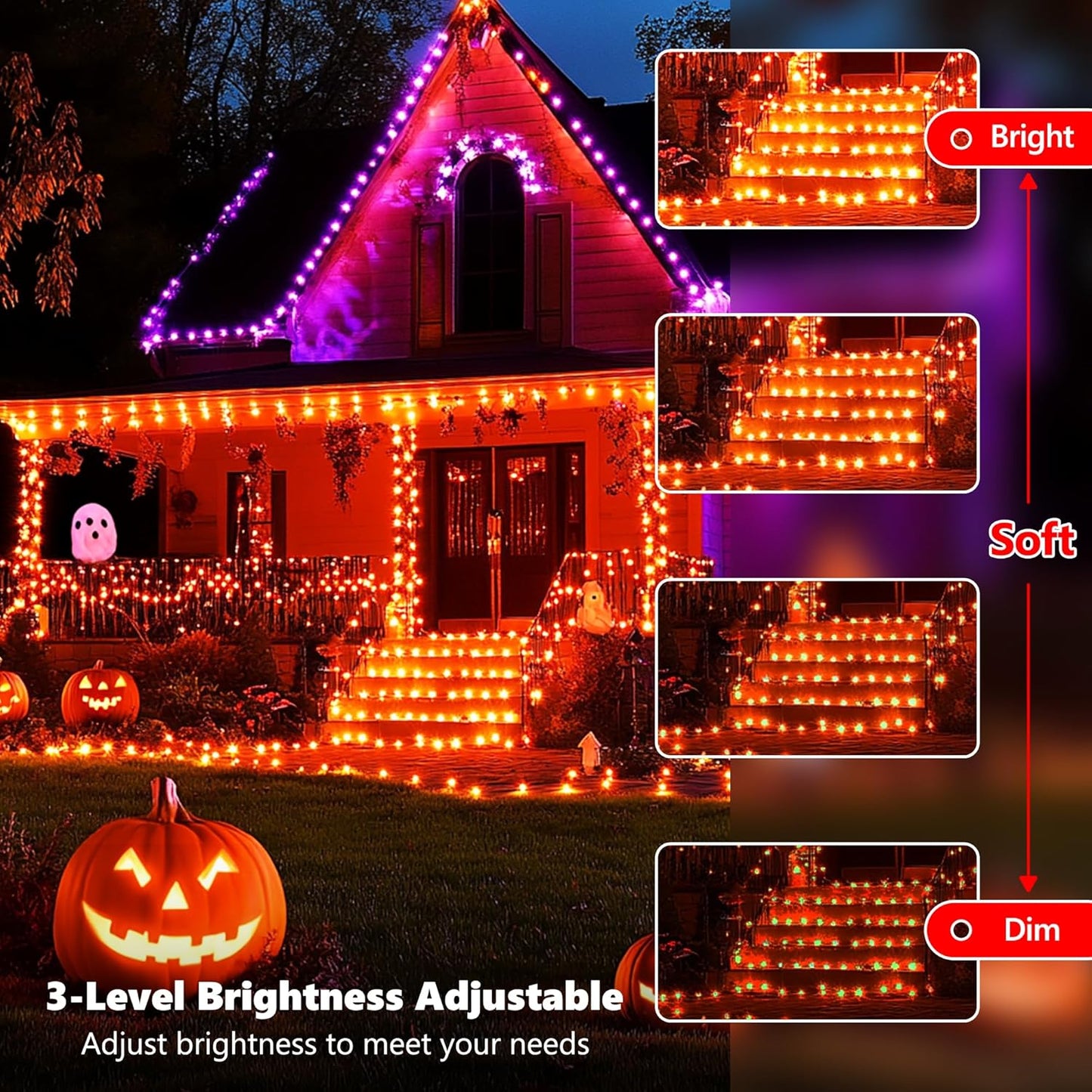 iBaycon Color Changing Christmas Lights, 33FT 100 LED RGB Halloween String Lights Outdoor, Fairy Twinkle Tree Lights with Remote Timer Plug in for Xmas Room Indoor Party Holiday Decorations