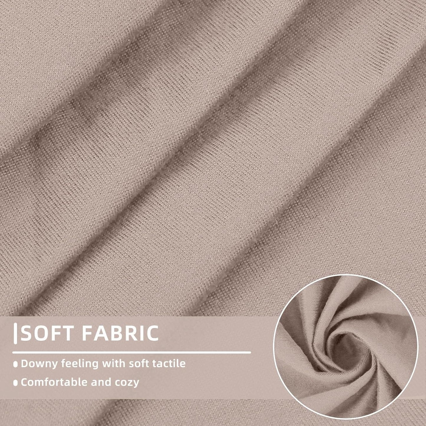 hyha Waterproof Couch Cushion Covers, Stretch Sofa Couch Seat Slipcover for Dog Washable, Non-Slip Waterproof Outdoor Cushion Covers for Patio Furniture Replacement (1 Piece for Medium, Taupe)