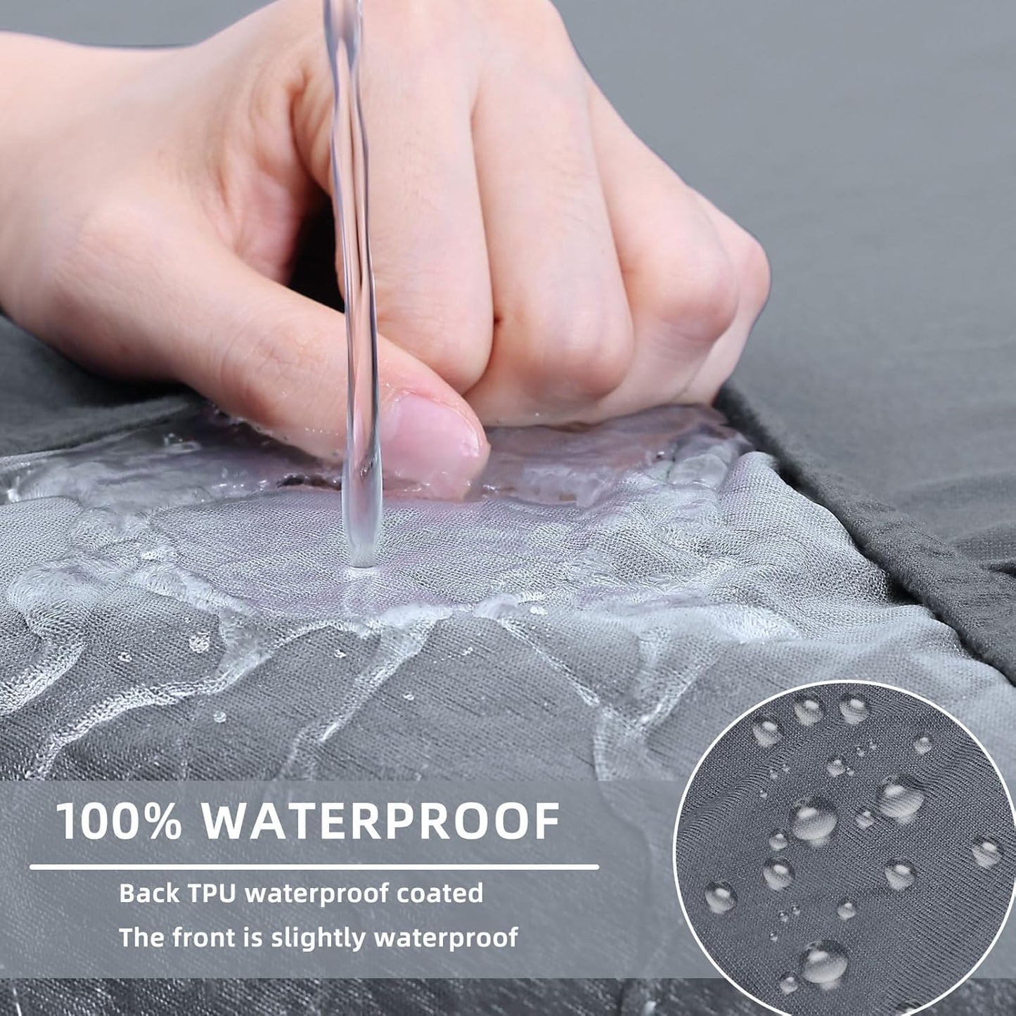 hyha Waterproof Couch Cushion Covers, Sectional Sofa Slipcovers Washable, L Shape Chaise Dog Couch Covers for Sectional Sofa, Universal Furniture Protector (1 Piece for Chaise XL, Dark Grey)