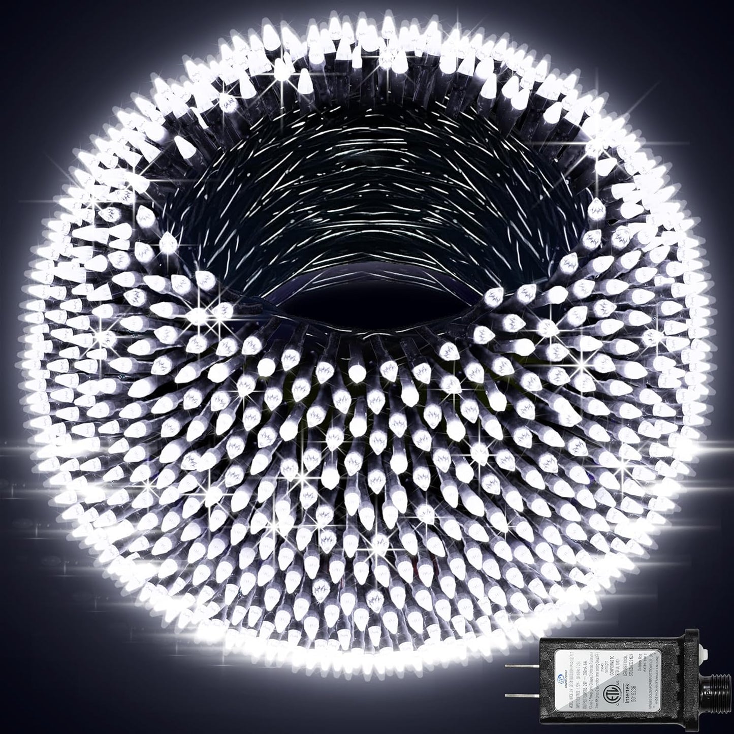 1500 LED 492FT Christmas Lights Outdoors, Green Wire LED String Lights with Timer Memory, Christmas Tree Lights for Indoor Outdoor Christmas Decorations Party Xmas Wedding Garden Patio Cool White