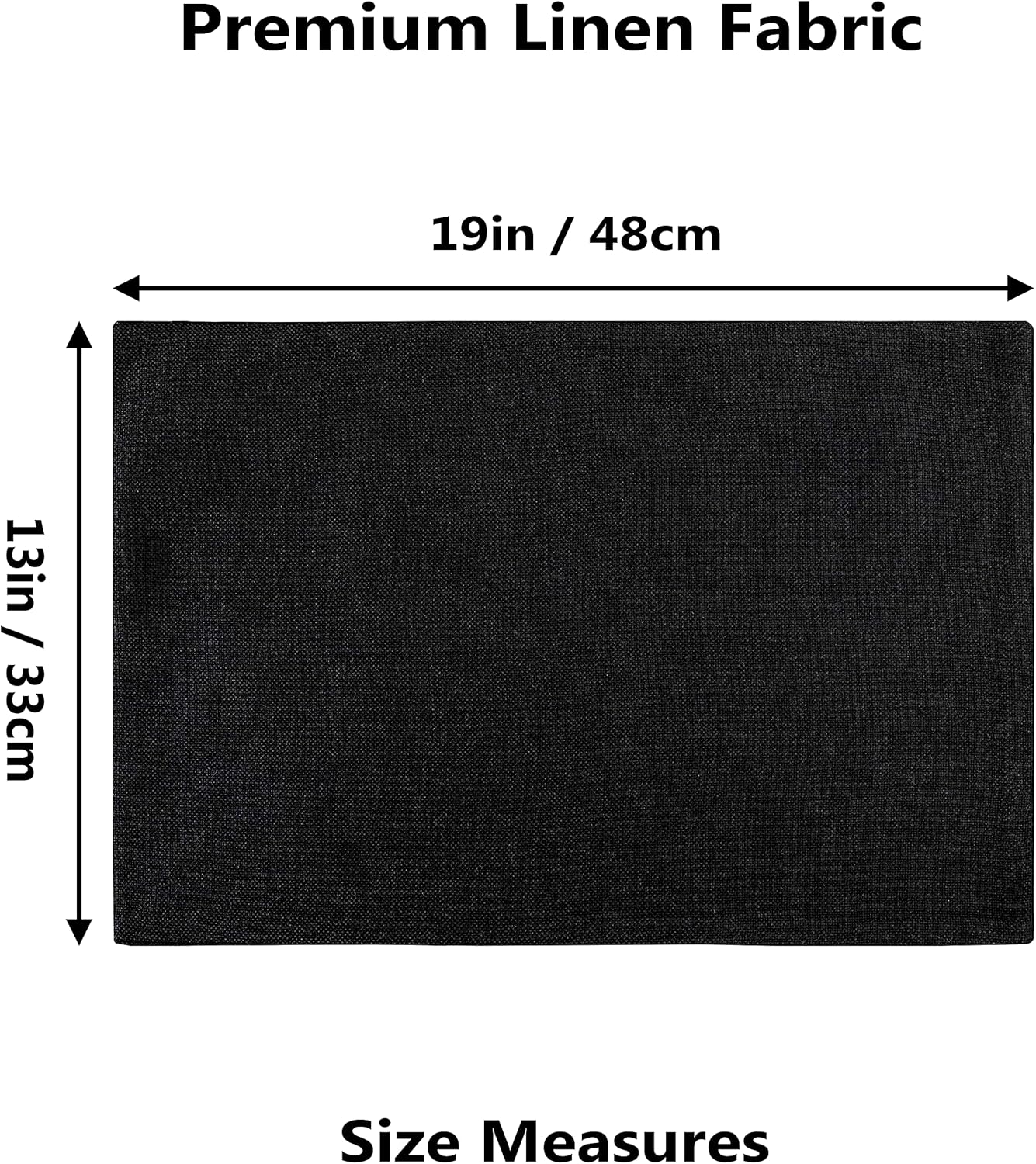 Home Brilliant Black Placemats Set of 8 Heat Resistant Halloween Table Mats Cloth Dining Spring Table Place Mats Kitchen Washable Placemat, Black