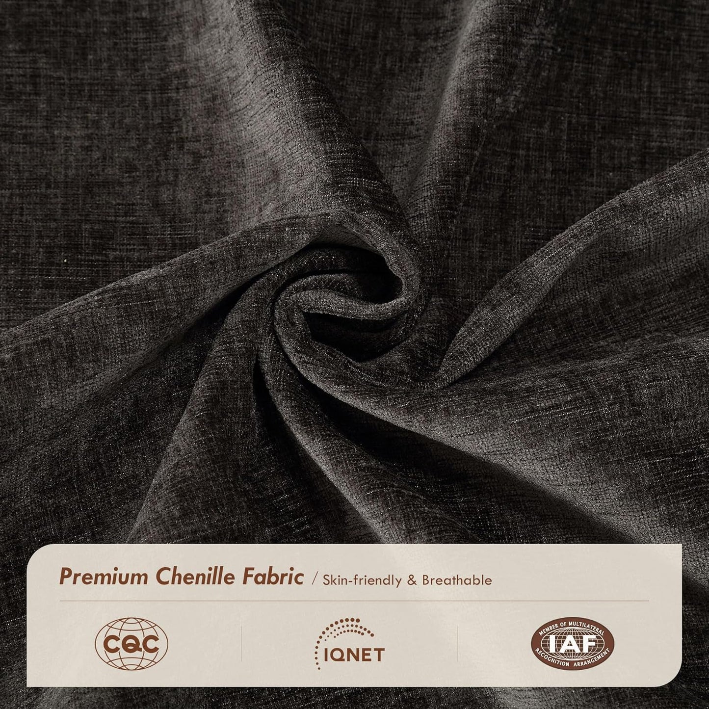 Ihanherry 106" L Shaped Modular Sectional Cloud Sofa, Modern 6 Seat Chenille Couch with Ottoman for Living Room, Bedroom and Apartment, Black