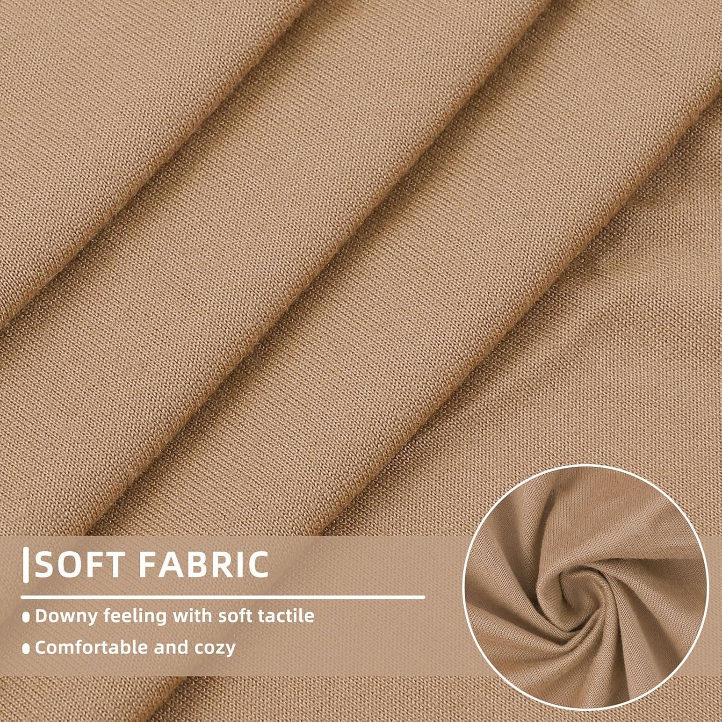 hyha Waterproof Couch Cushion Covers, Stretch Sofa Couch Seat Slipcover for Dog Washable, Non-Slip Waterproof Outdoor Cushion Covers for Patio Furniture Replacement (1 Piece for Medium, Camel)