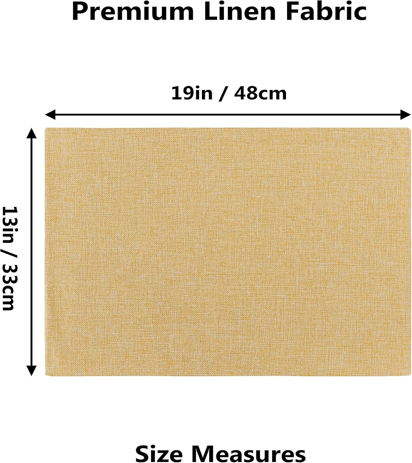 Home Brilliant Cloth Placemats Set of 4 Linen Placemat Washable Heat Resistant Dining Table Place Mats for Kitchen Table Holiday Dinner Fall Decoration, Yellow